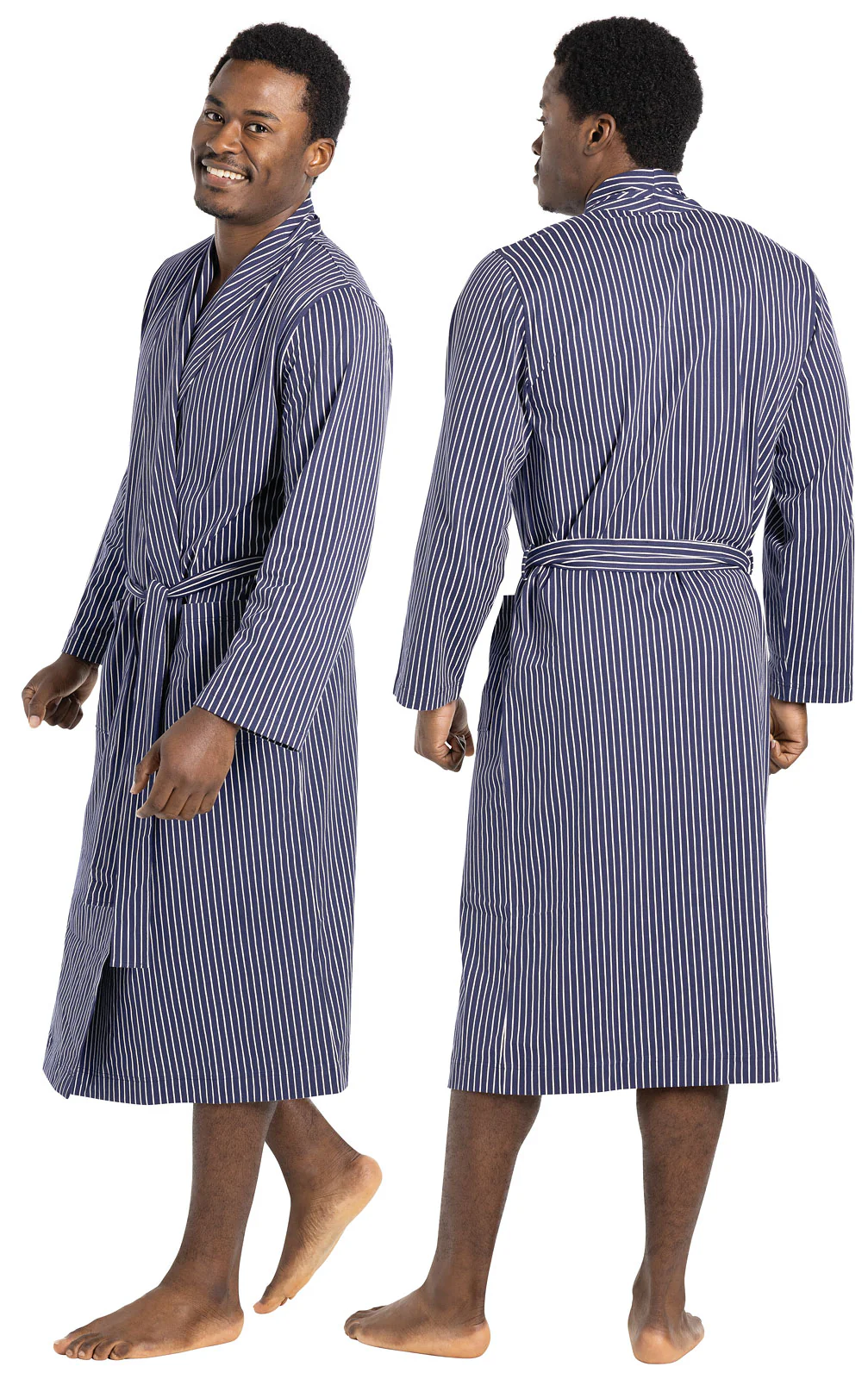 Classic Stripe Men's Robe - Image 7