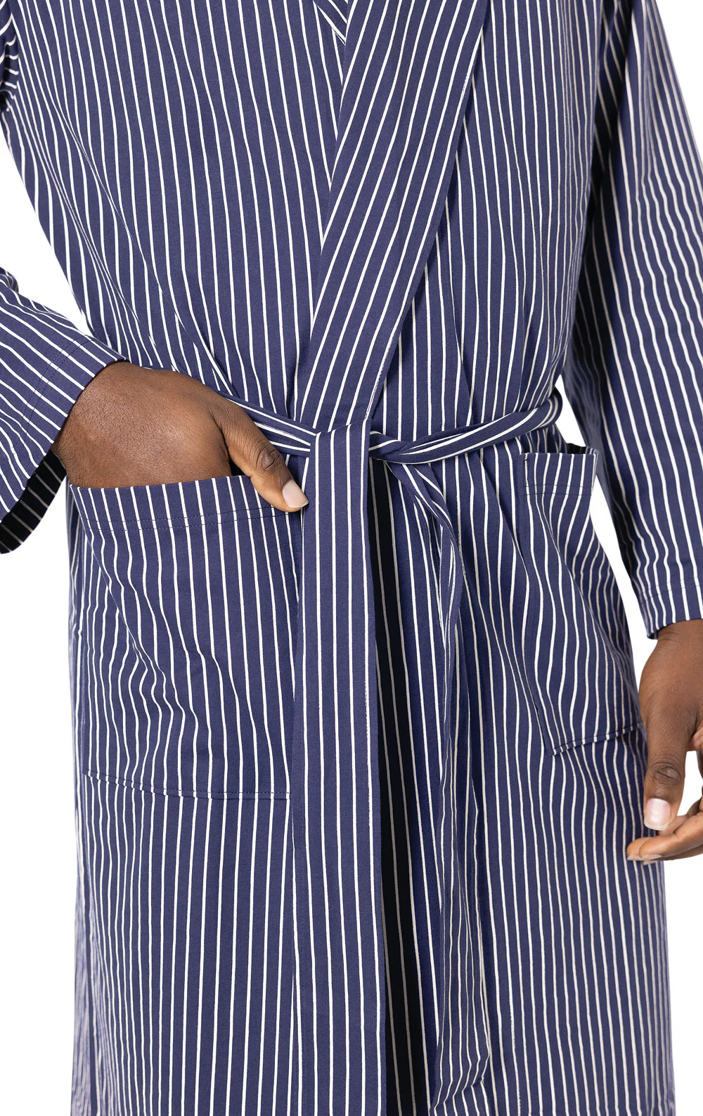 Classic Stripe Men's Robe - Image 8