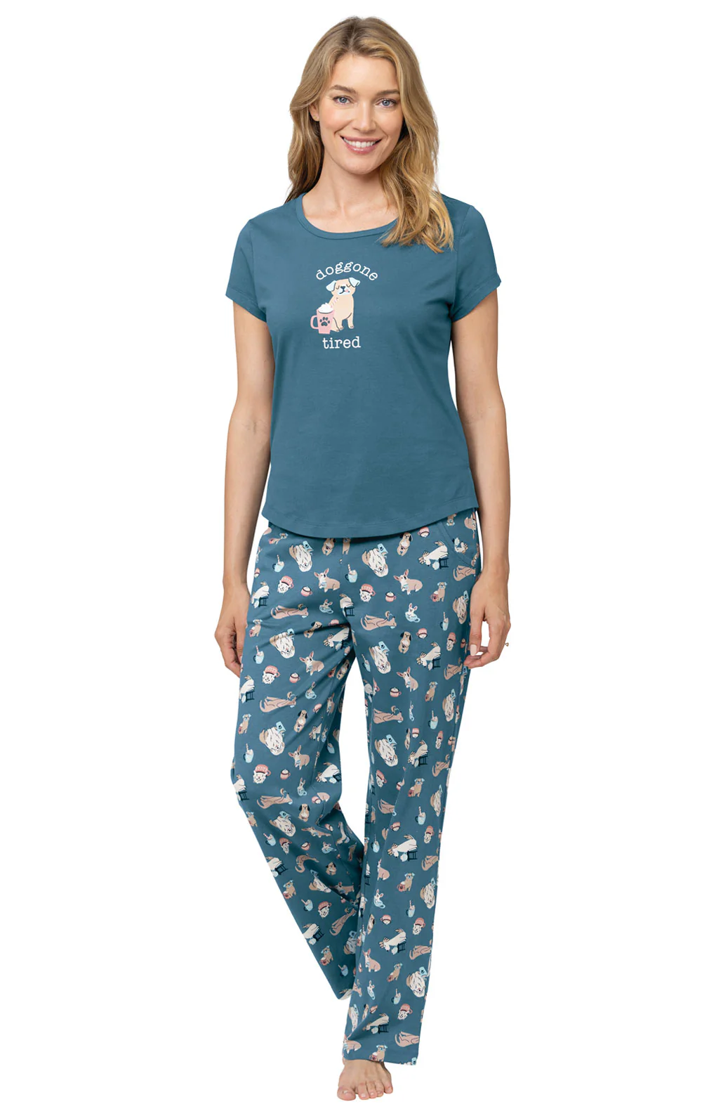 Coffee Dogs Graphic Matching Pet & Owner Pajamas - Image 3