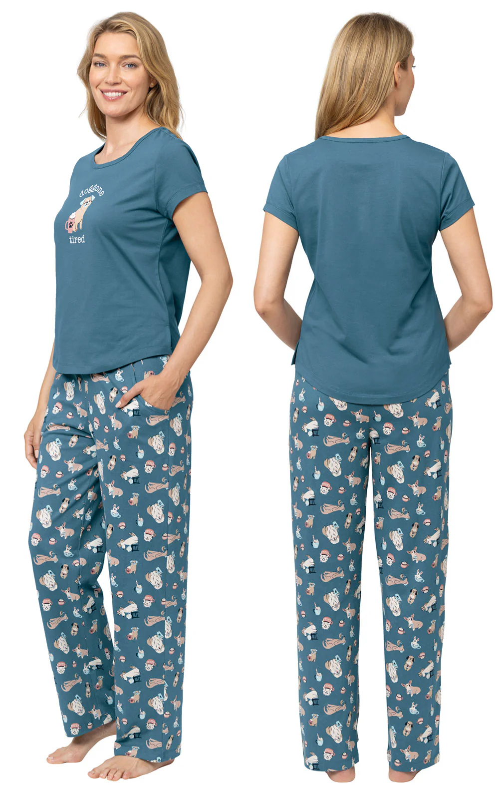Coffee Dogs Graphic Tee Pajamas - Image 2