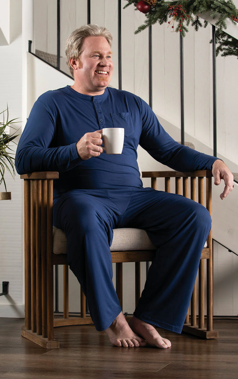 Comfort Club Henley Men's Pajamas - Comfort Club - Image 3