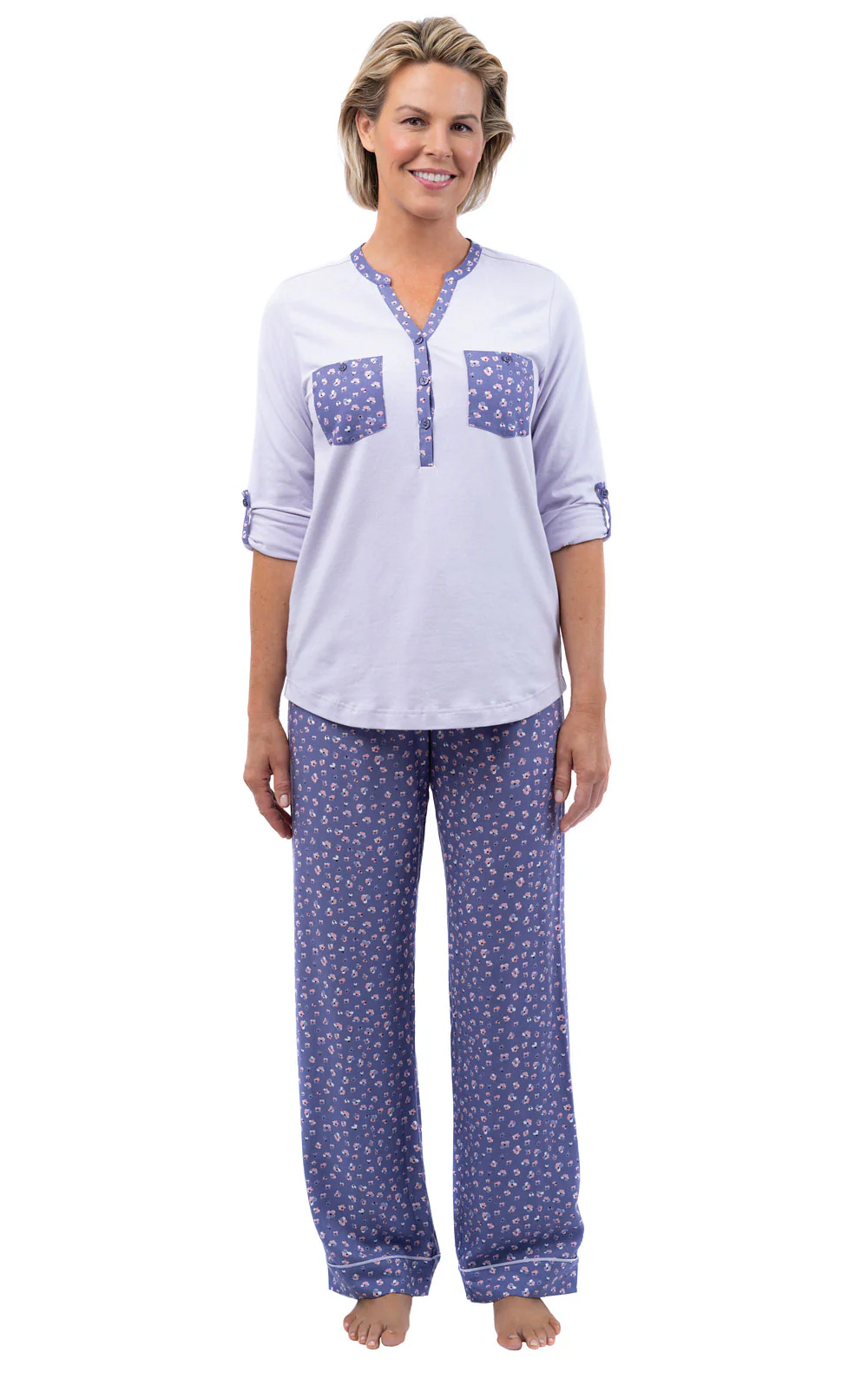Confetti Flower Convertible Sleeve Pajamas