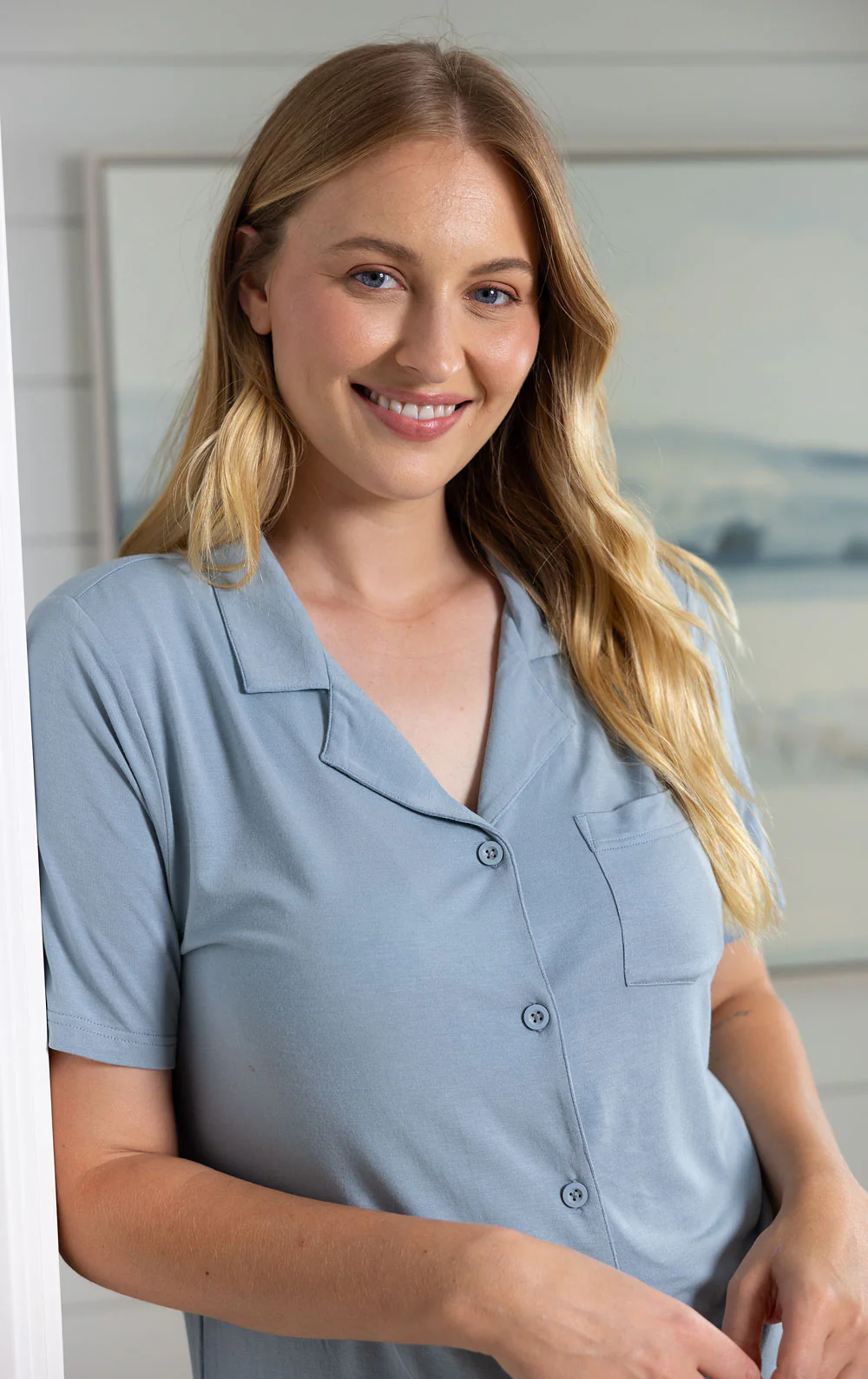 Consciously Cozy Button-Front Short Set - Couples - Image 21