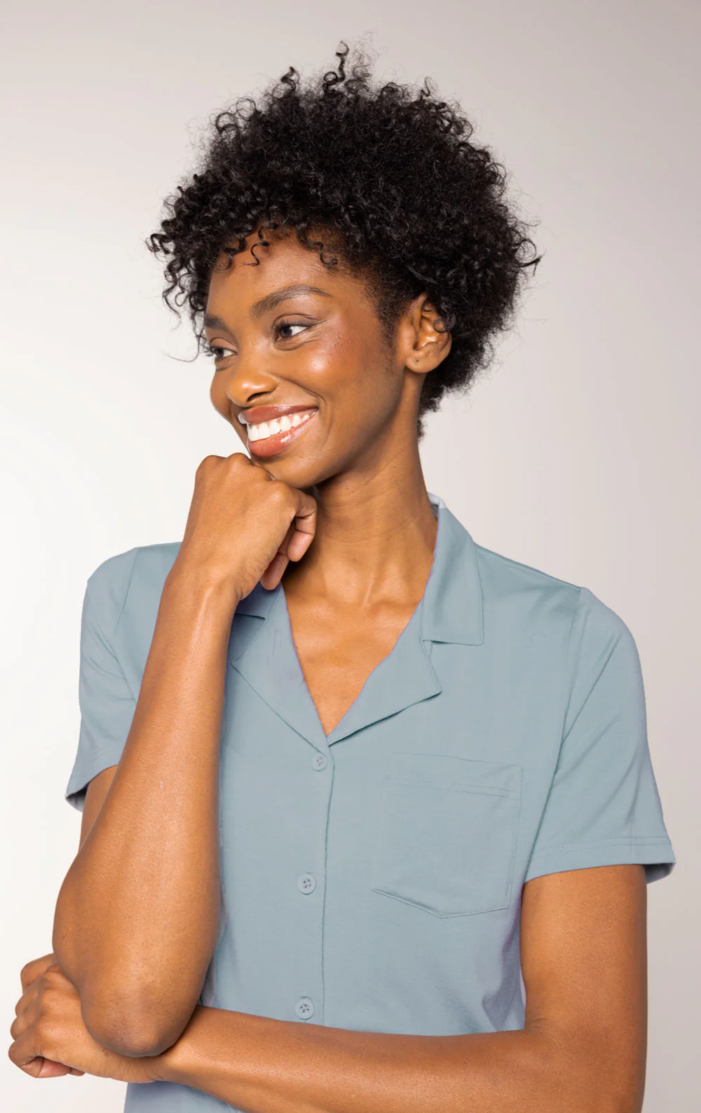 Consciously Cozy Button-Front Short Set - Image 16