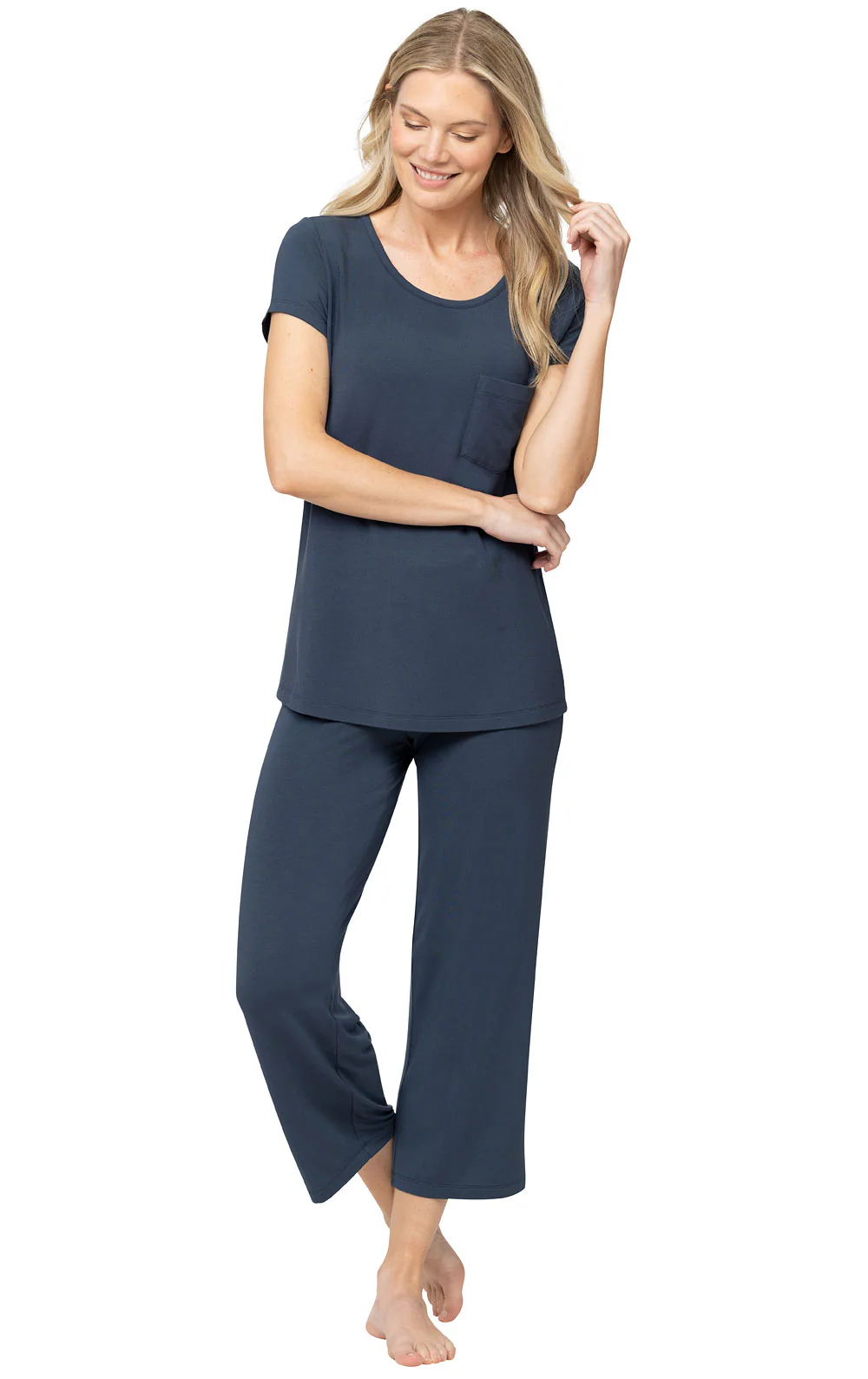 Consciously Cozy Short Sleeve Capri Pajama - Image 11