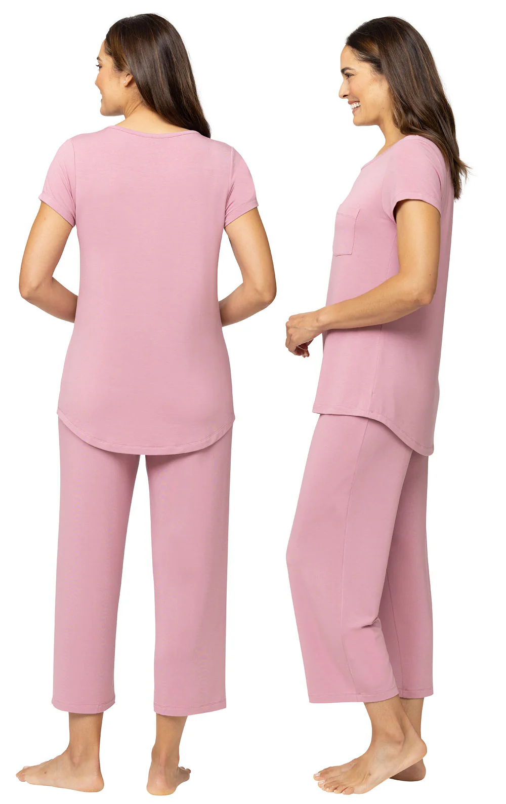 Consciously Cozy Short Sleeve Capri Pajama - Image 8