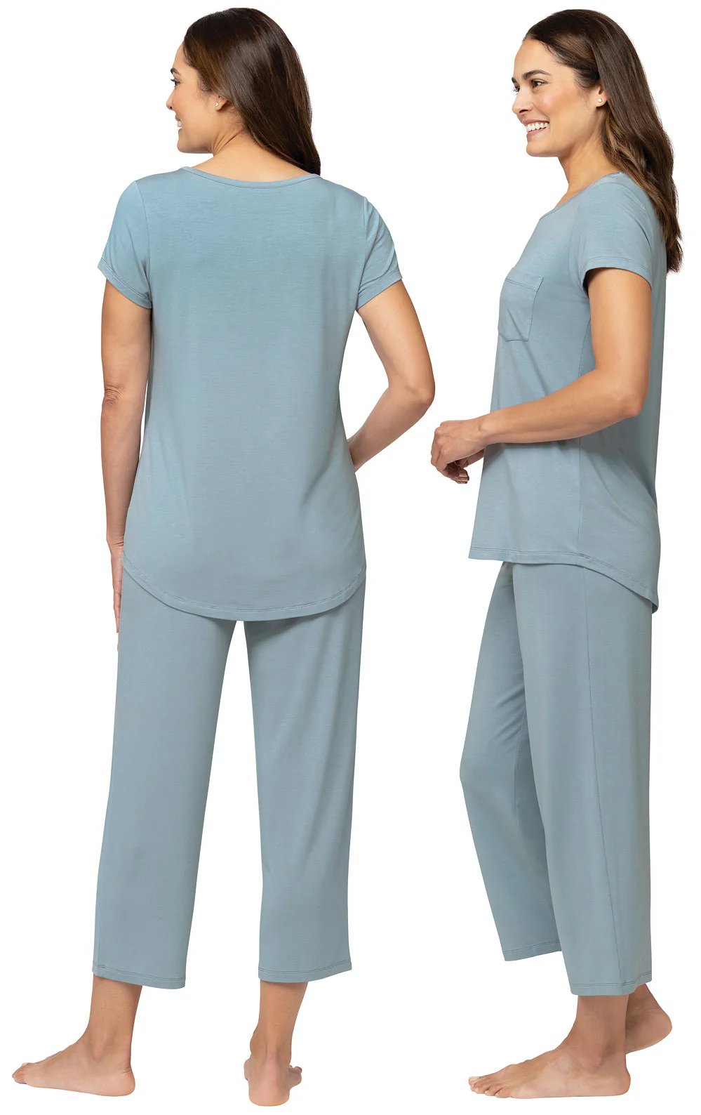 Consciously Cozy Short Sleeve Capri Pajama - Image 6