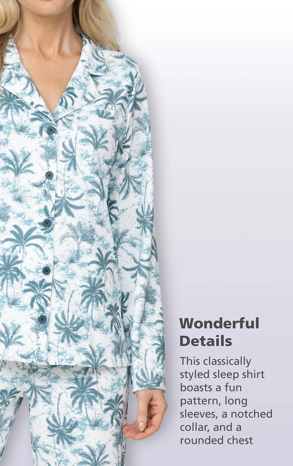 Cooling Pajama Button-Front Shirt - Image 9