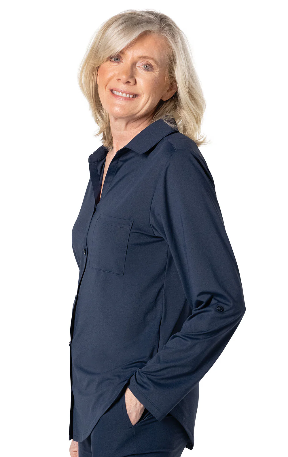 Cooling Pajama Convertible Sleeve Shirt - Image 8