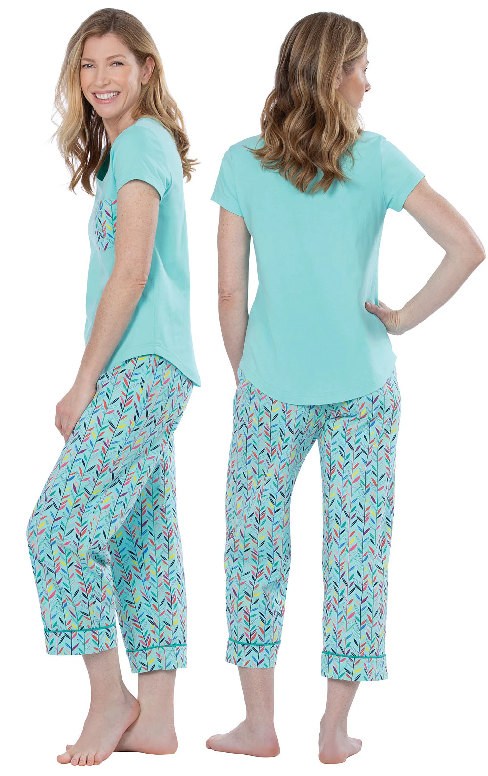 De-Vine - Pocket Tee Capri Pajamas - Final Sale - Image 2