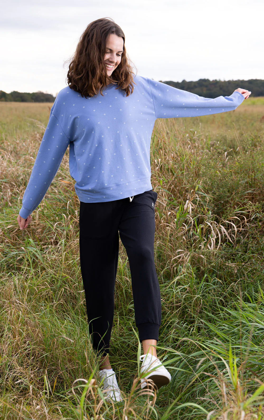 Ditsy Floral French Terry Crew - Image 4