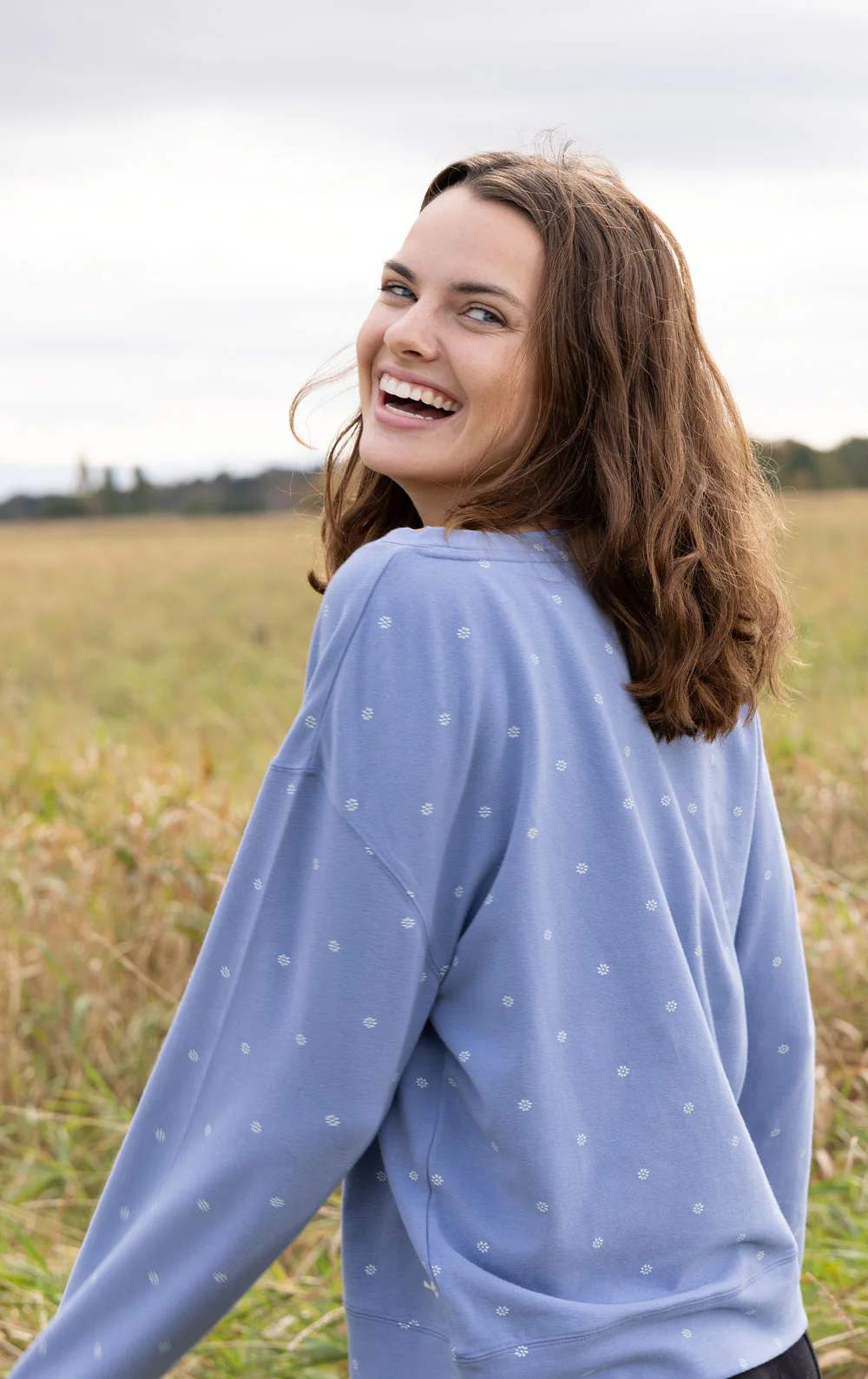 Ditsy Floral French Terry Crew - Image 5