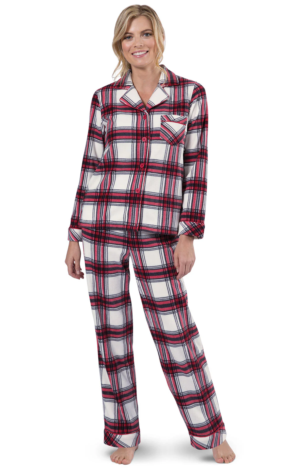 Fireside Fleece Button-Front Pajamas