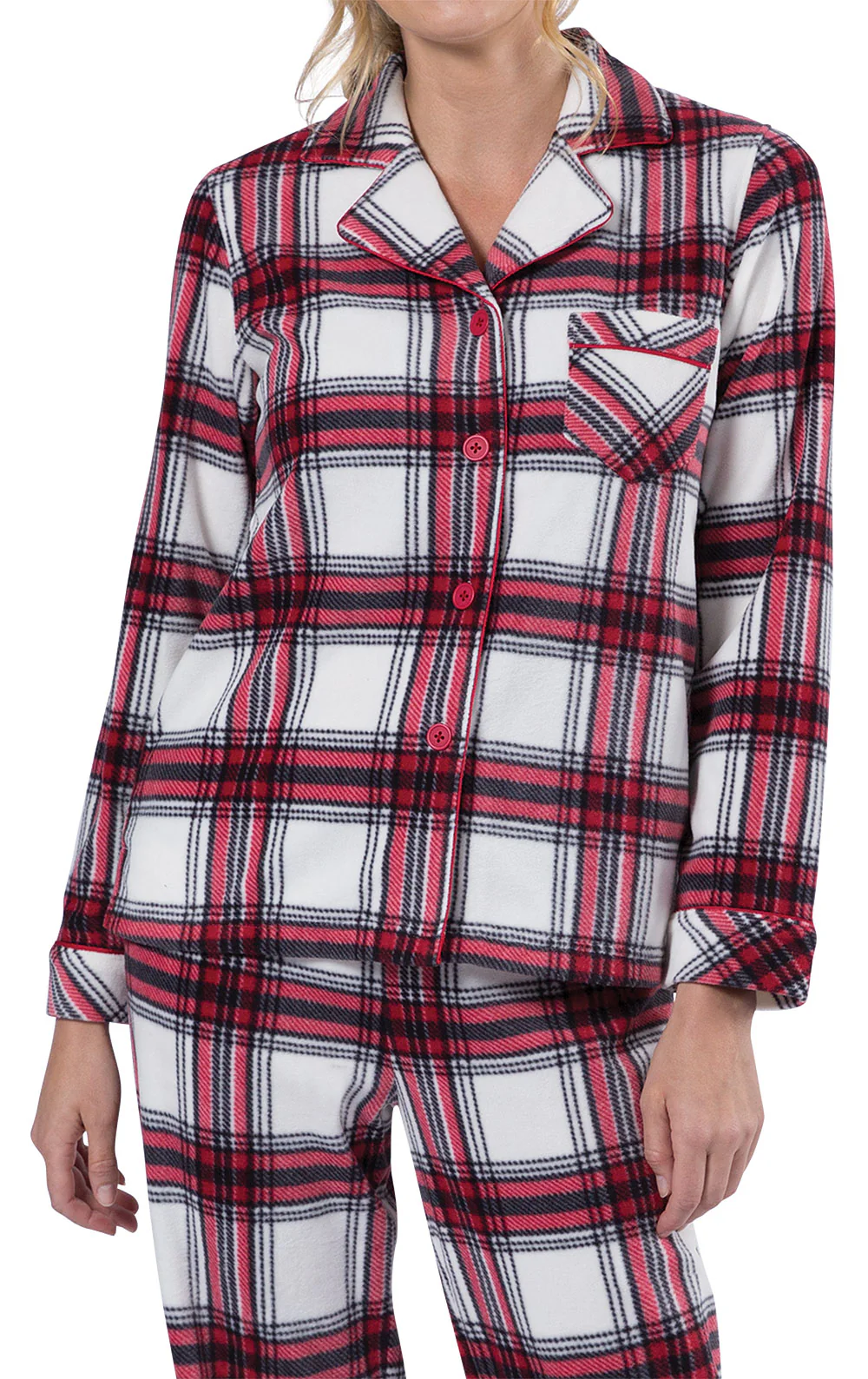 Fireside Fleece Button-Front Pajamas - Image 3