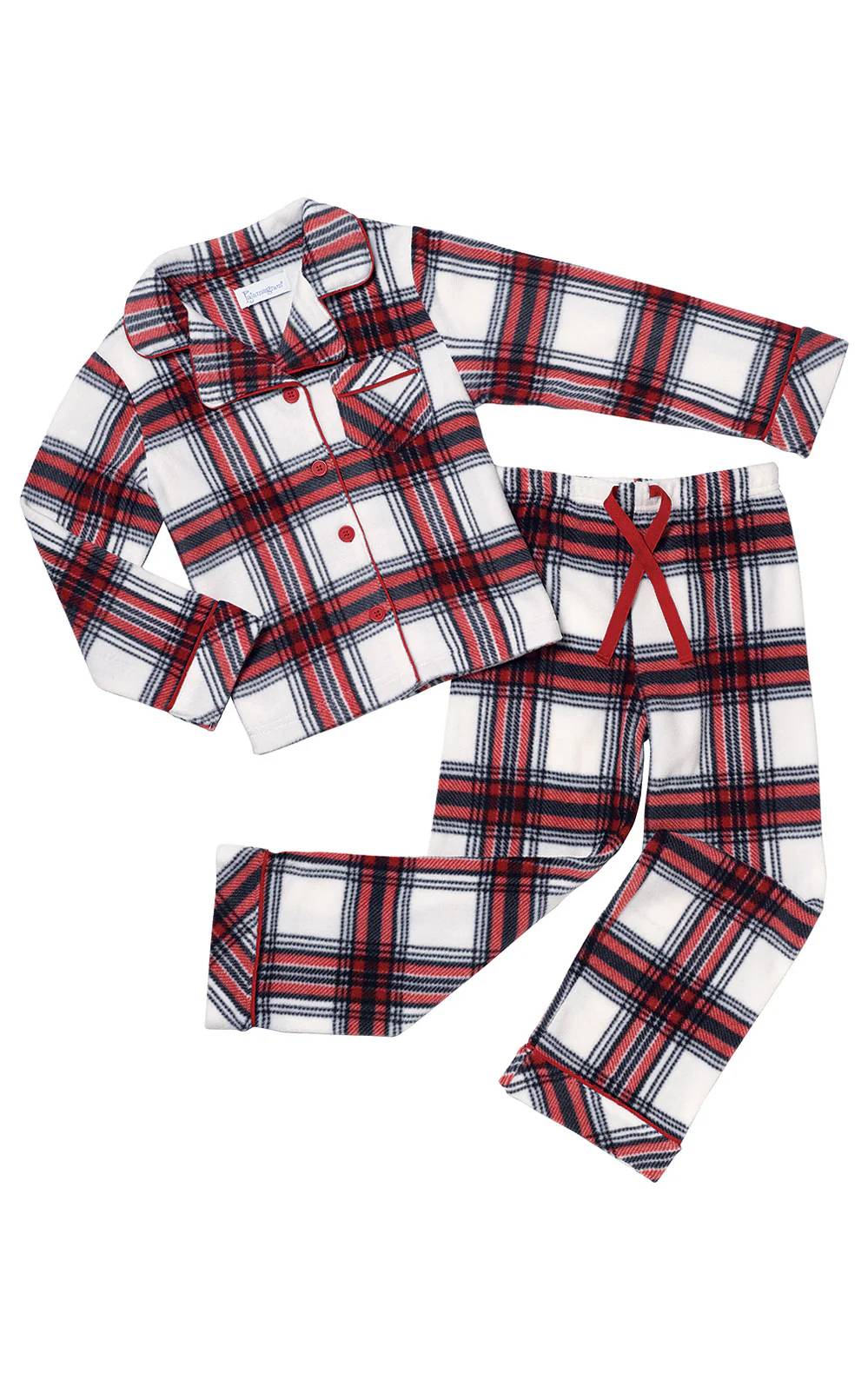 Fireside Fleece Button-Front Unisex Kids Pajamas - Image 4