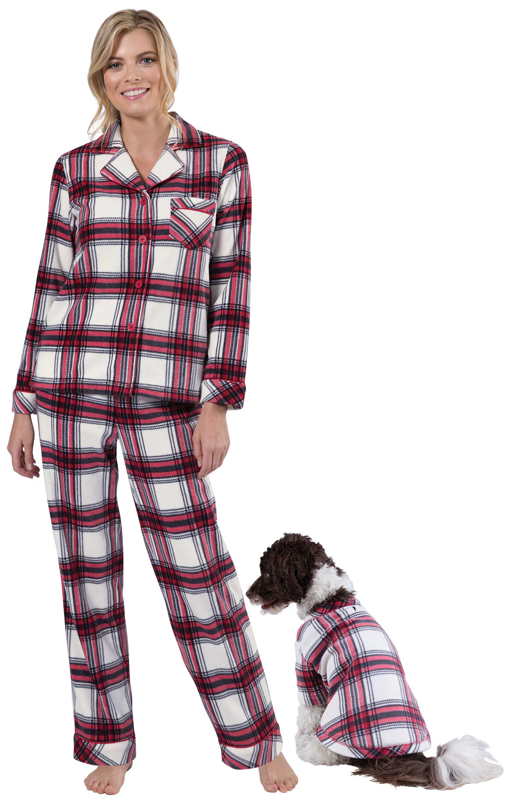 Fireside Fleece Pet Pajamas - Pet & Owner - Image 2