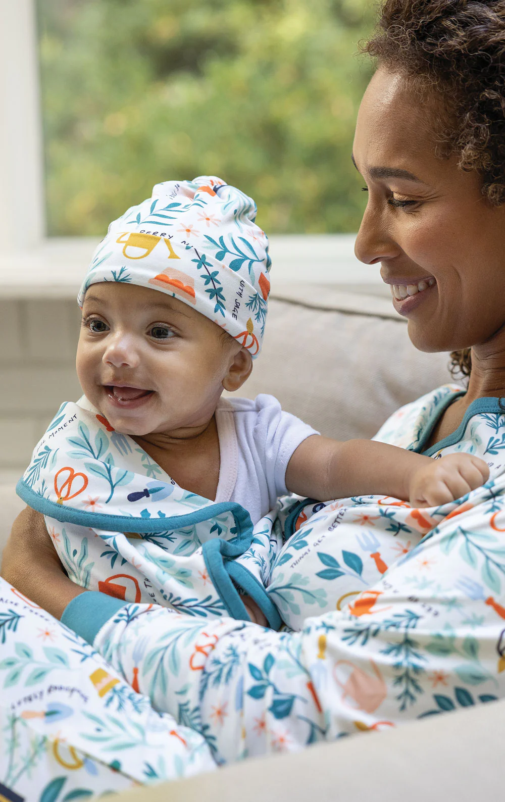Garden Party Baby Swaddle & Hat - Final Sale - Image 3