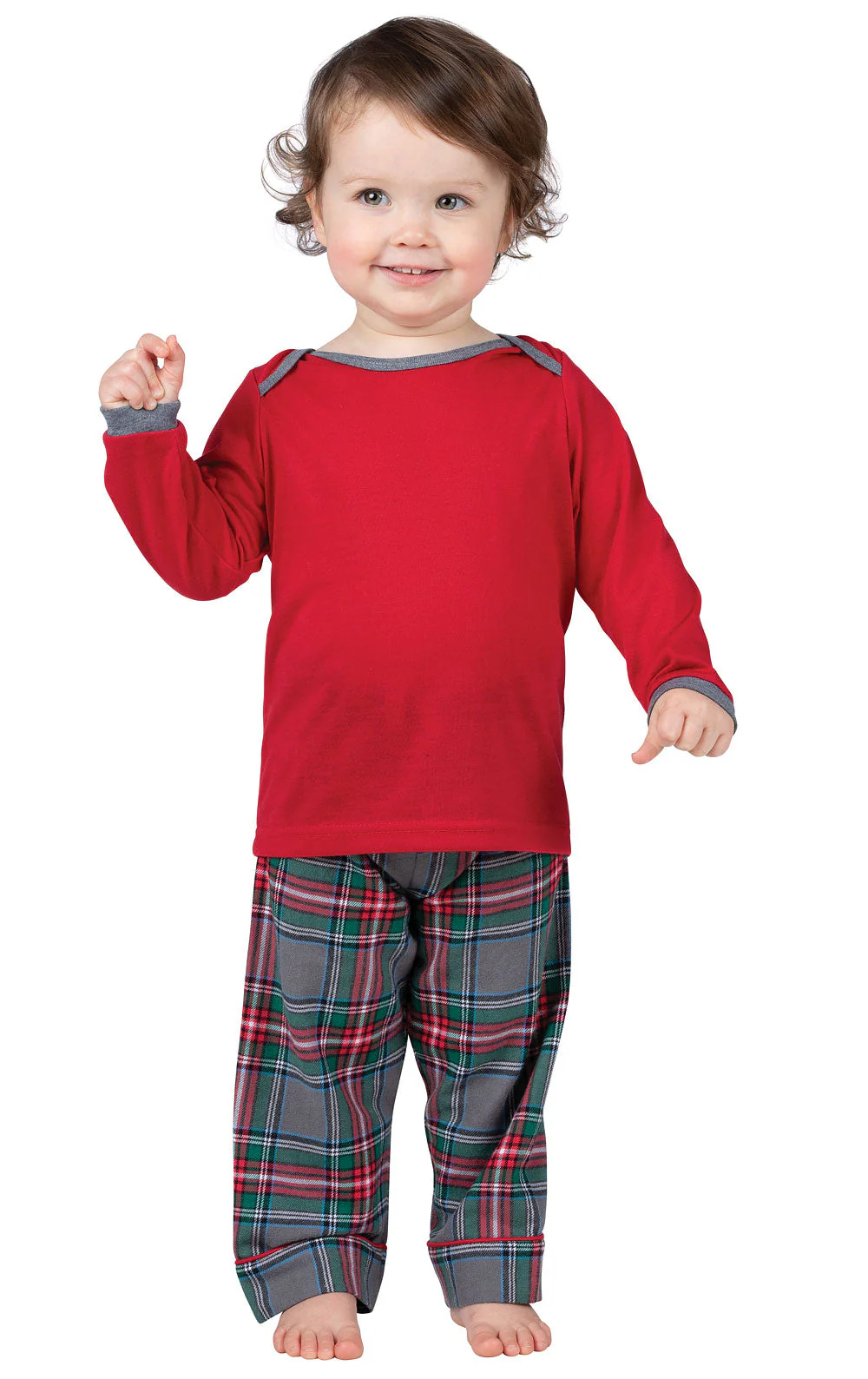 Gray Plaid Matching Family Pajamas - Image 5