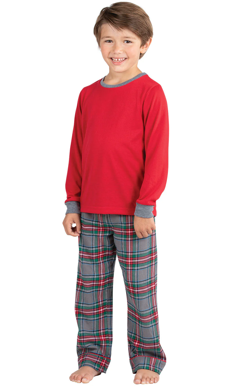 Gray Plaid Matching Family Pajamas - Image 7