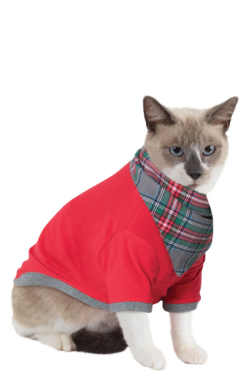 Gray Plaid Pet Pajamas - Image 2