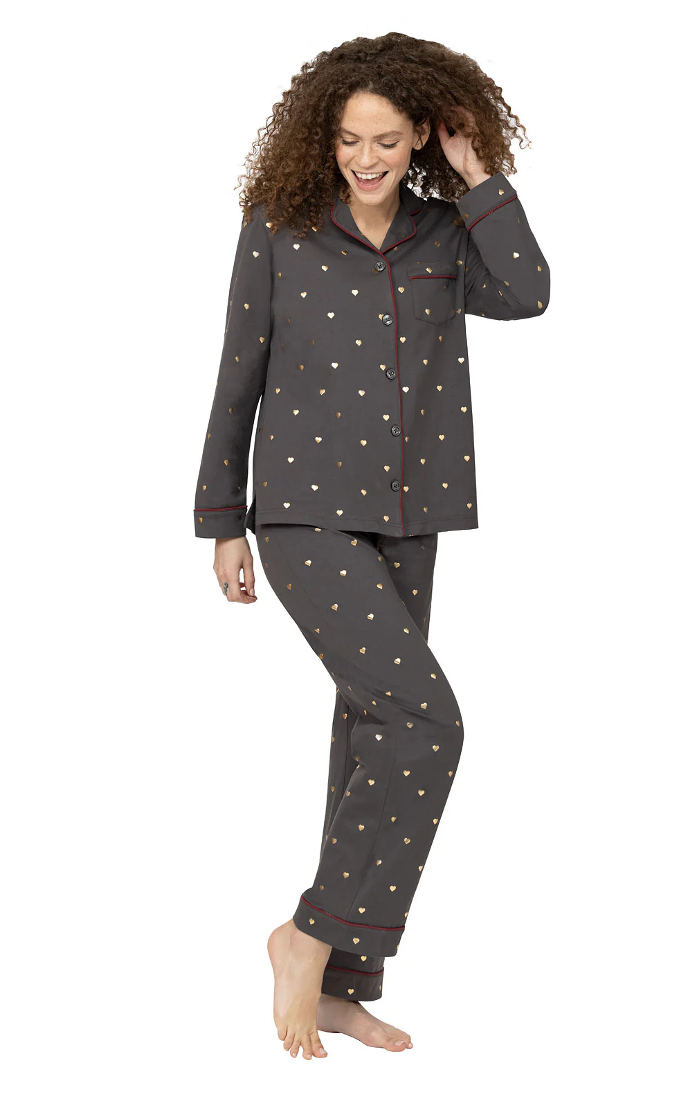 Heart of Gold Button-Front Pajamas - Image 3