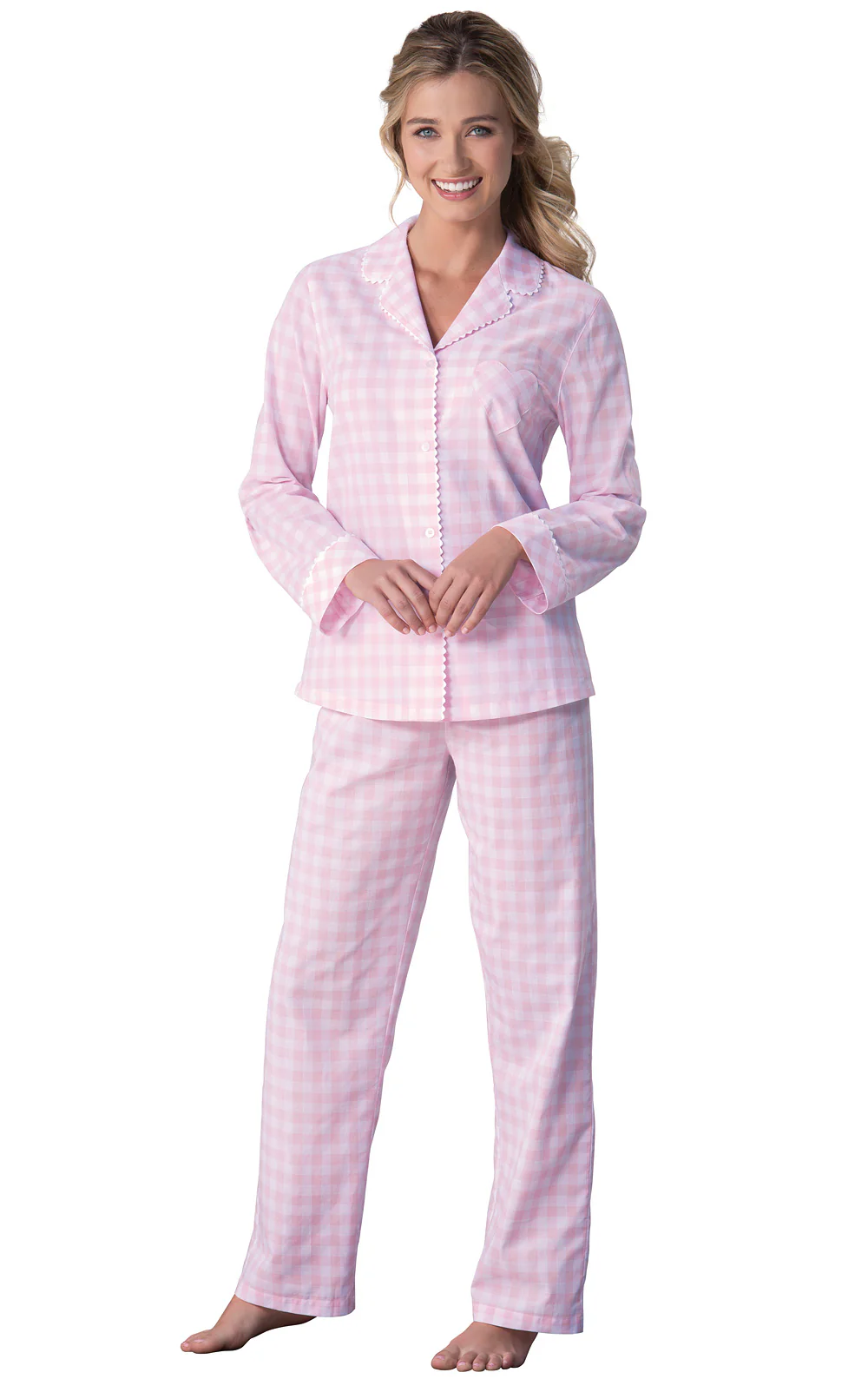 Heart2Heart Gingham Button-Front Pajamas - Image 2