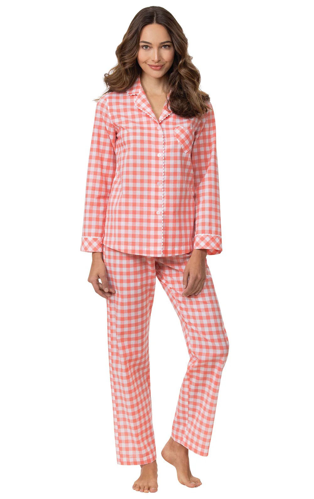 Heart2Heart Gingham Button-Front Pajamas - Image 3