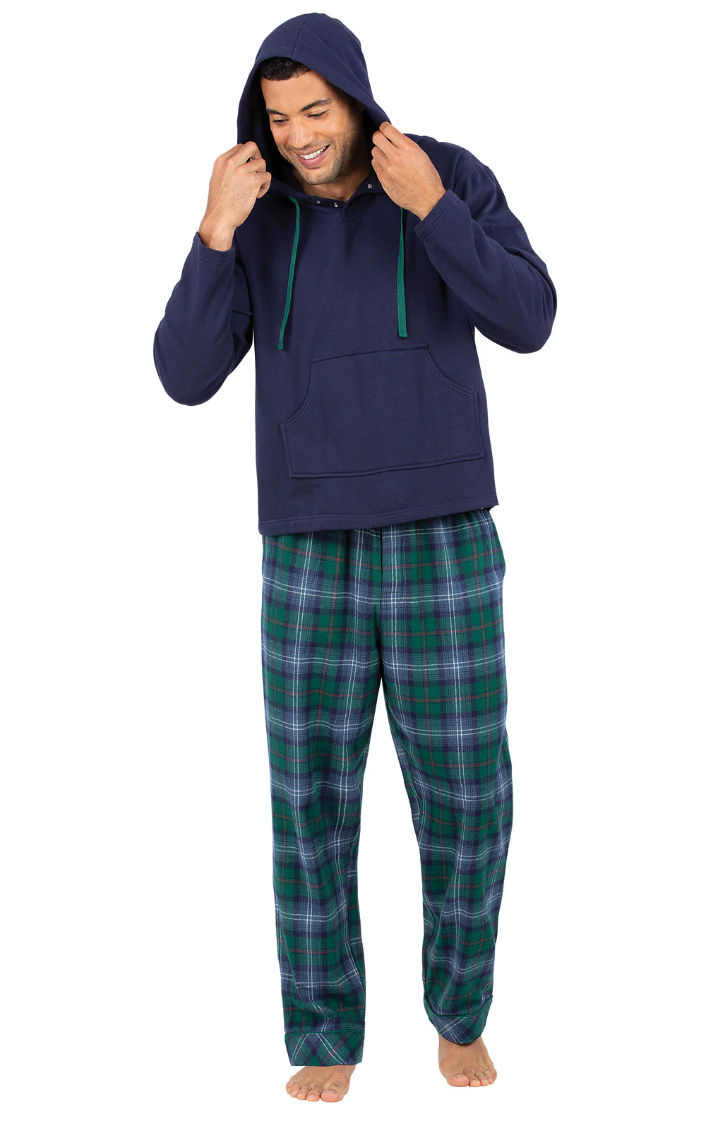 Heritage Plaid Hoodie Men's Pajamas - Image 5