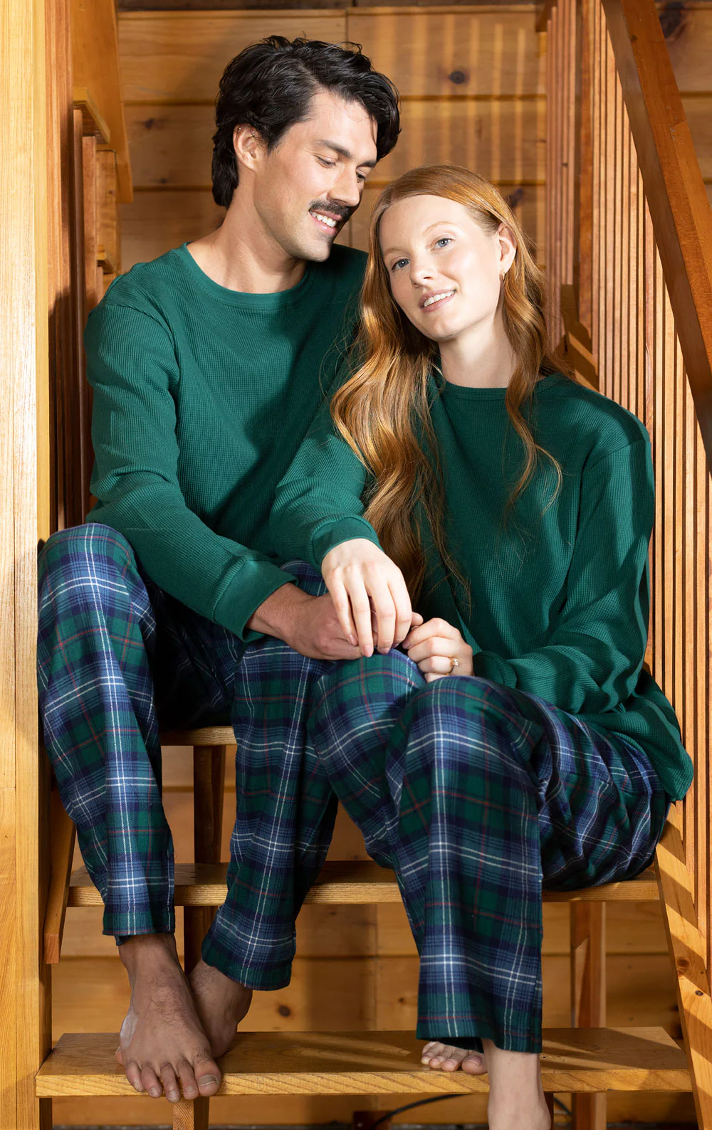 Heritage Plaid Matching Couples Pajamas - Image 3