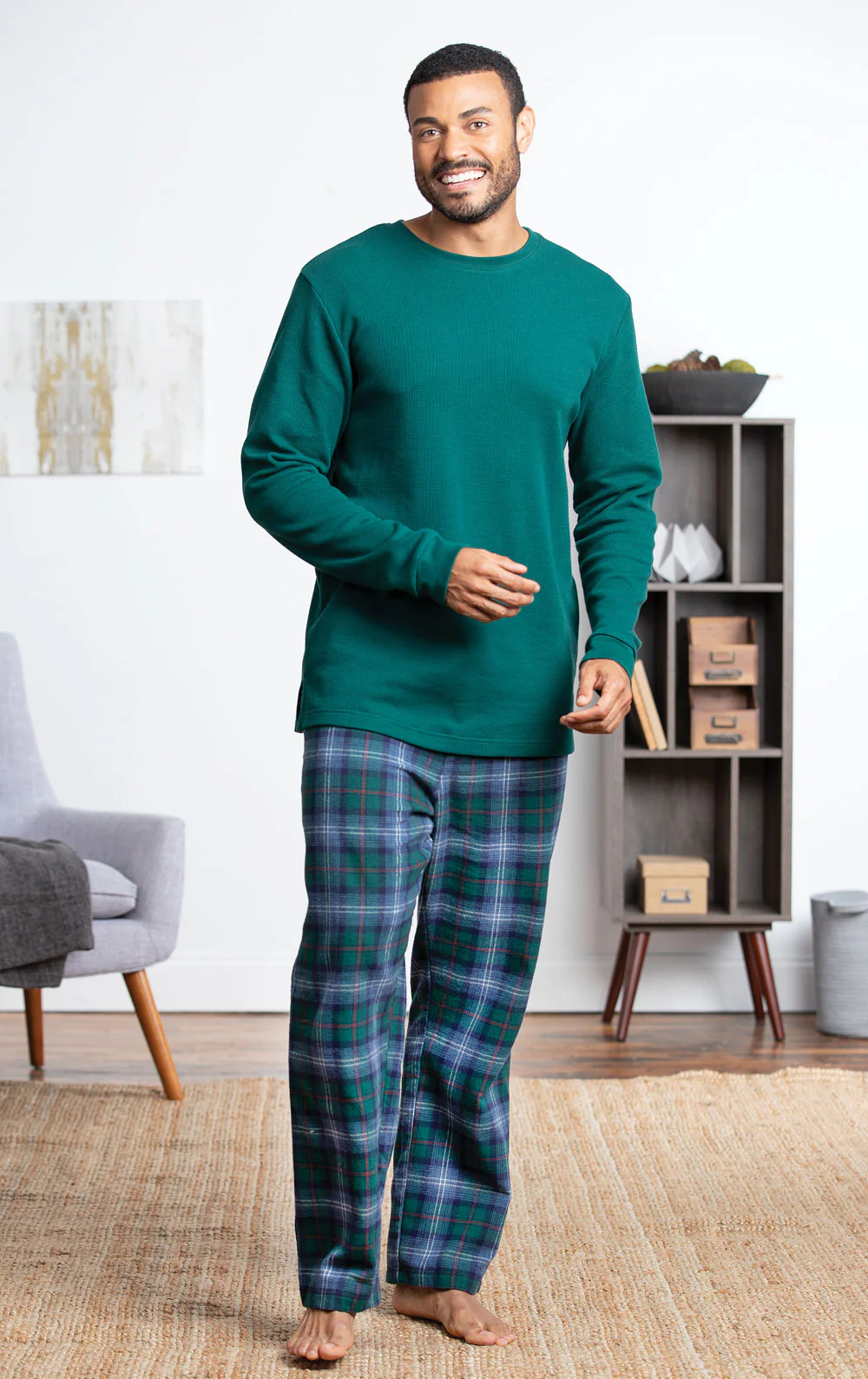 Heritage Plaid Thermal Top Men's Pajamas - Image 3