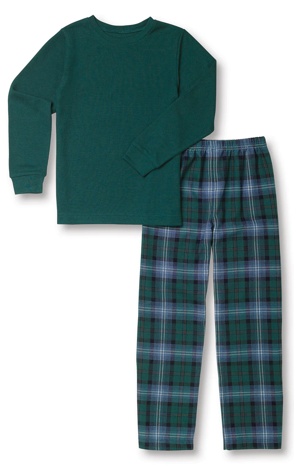Heritage Plaid Thermal Top Unisex Kids Pajamas - Image 6