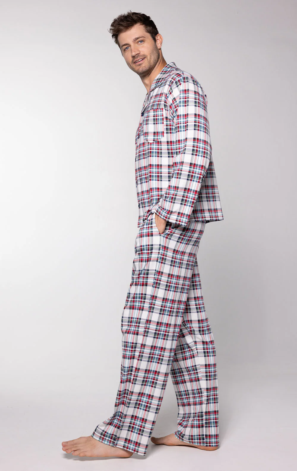 Farrell Plaid Button-Front Men’s Pajamas - Image 4