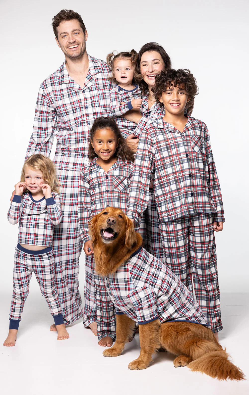 Farrell Plaid Button-Front Men's Pajamas - Family Set - Image 2