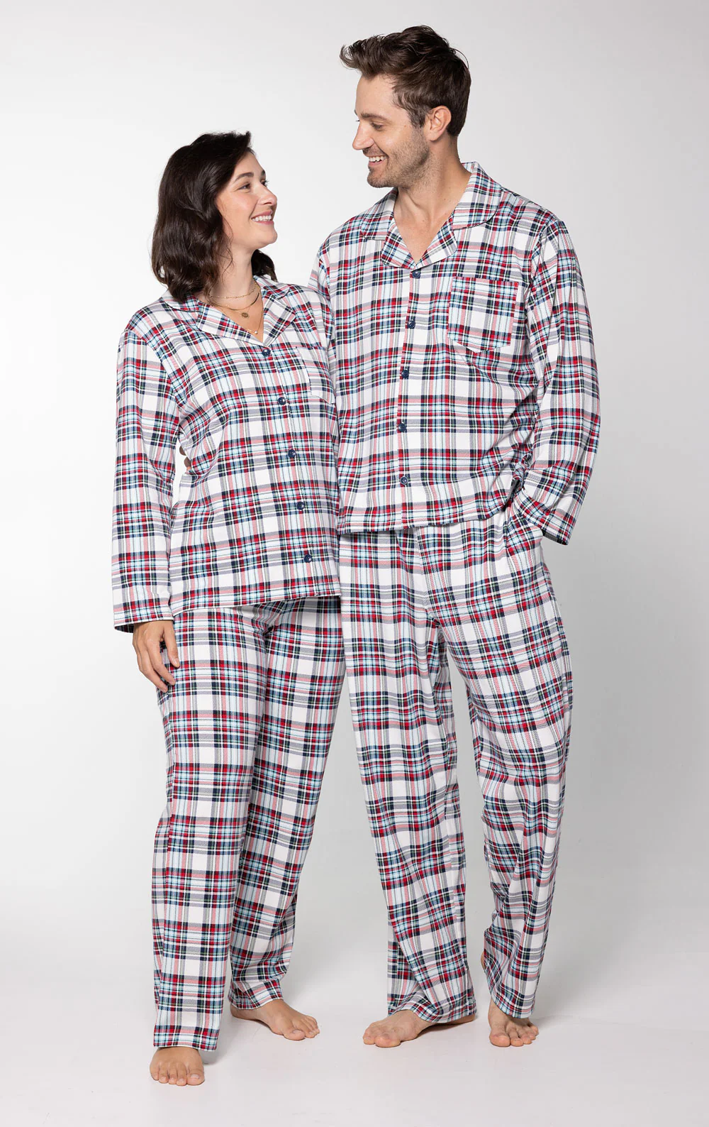Farrell Plaid Matching Couples Pajamas - Image 3