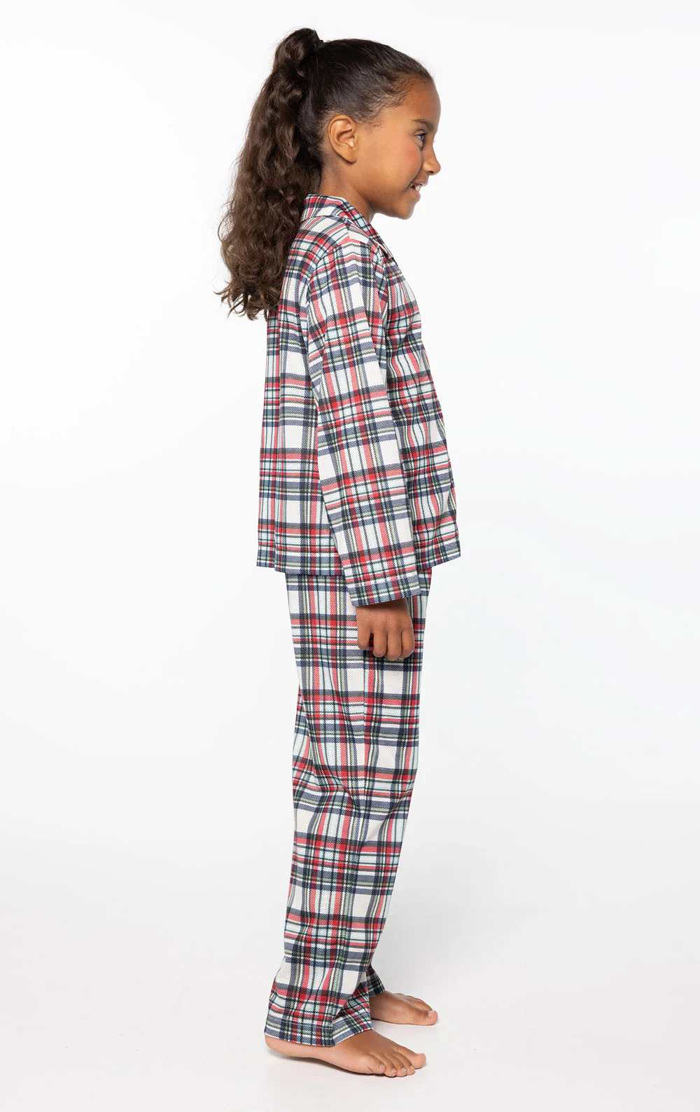 Farrell Plaid Unisex Kid’s Button-Front Pajamas - Family Set - Image 11