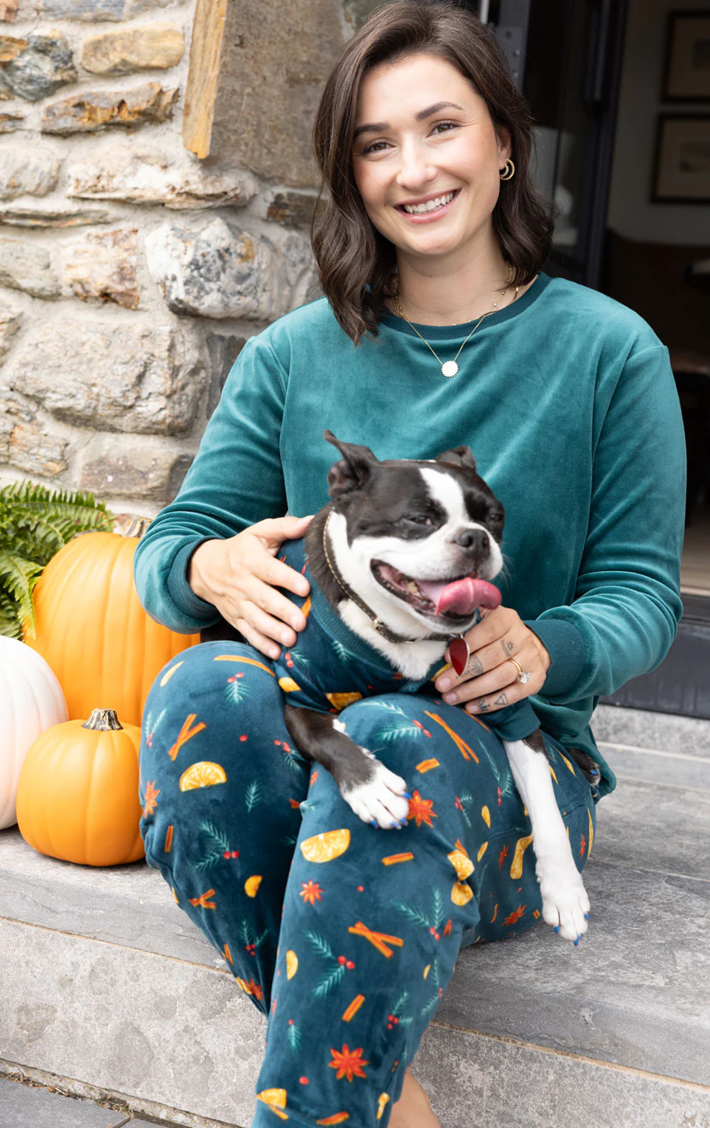 Holiday Garland Matching Pet & Owner Pajamas - Image 4
