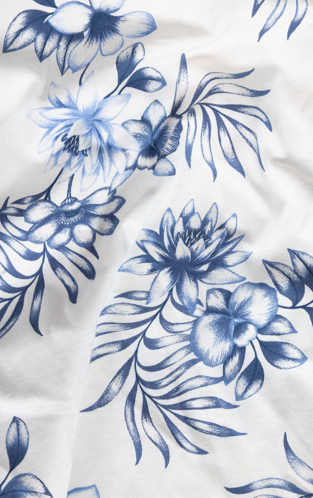 Ivory Floral Short Sleeve Button-Front Capri Pajamas - Image 9
