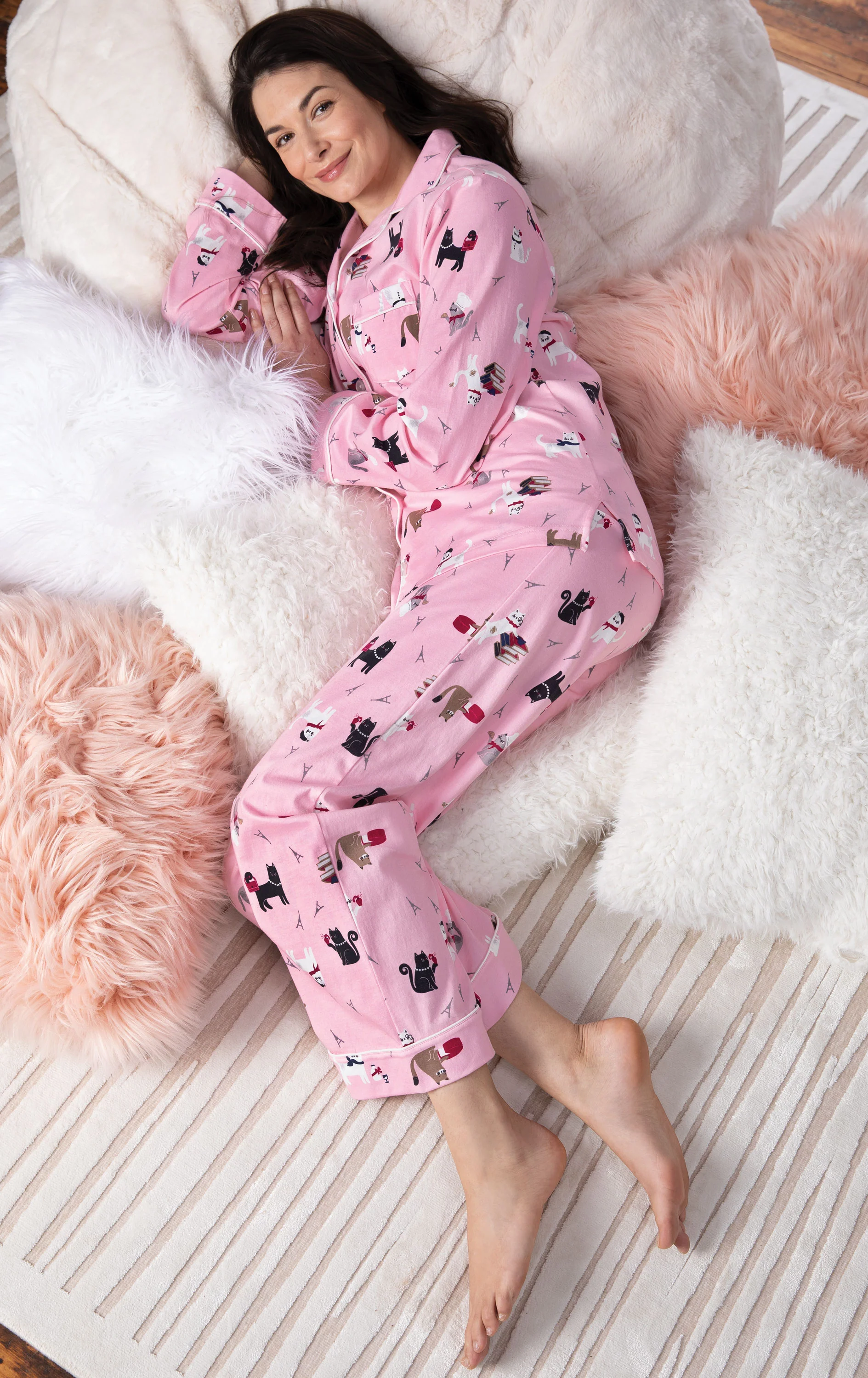 Kitty In Paris Button-Front Pajamas - Image 3