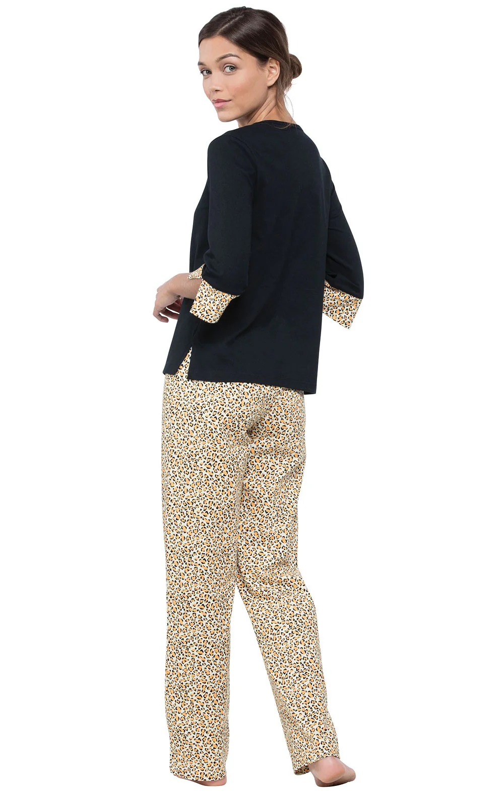 Leopard Convertible Sleeve Pajamas - Final Sale - Image 4