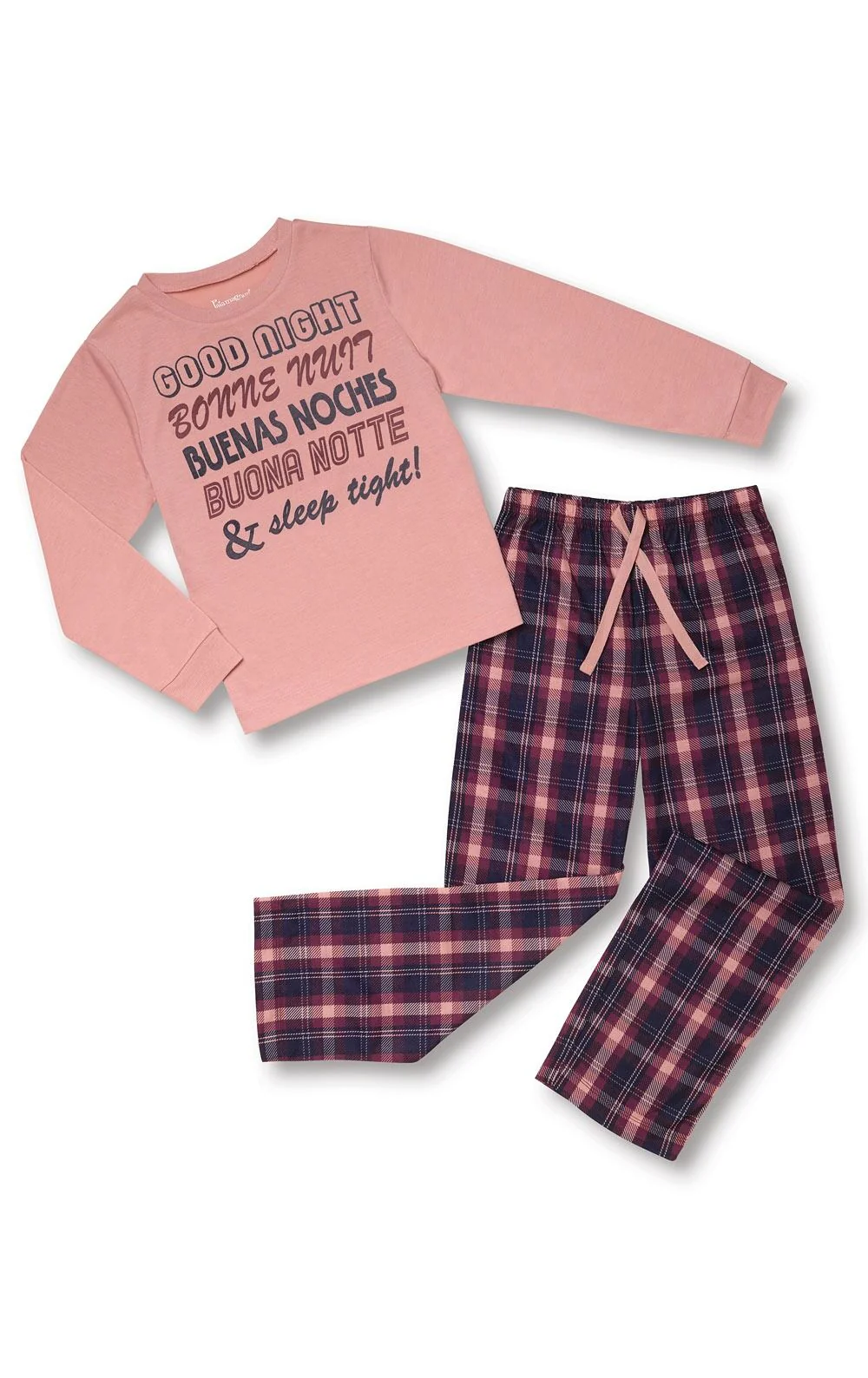 Long Sleeve Graphic Tee Kids Pajamas  - Final Sale - Image 7