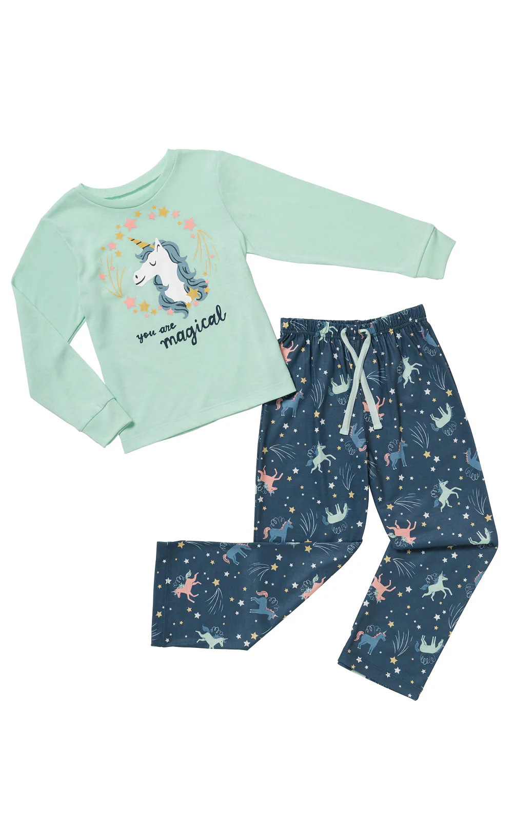 Long Sleeve Graphic Tee Unisex Kids Pajamas - Image 5