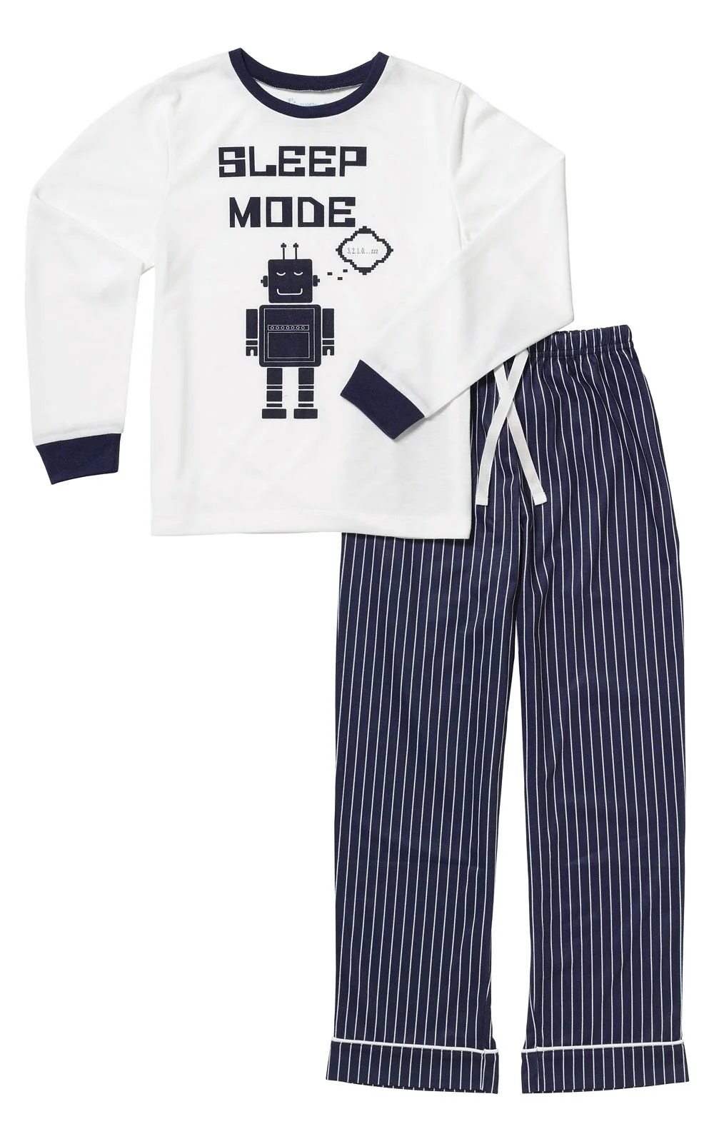 Sleep Mode Graphic Tee Long Sleeve Unisex Kids Pajamas - Image 3