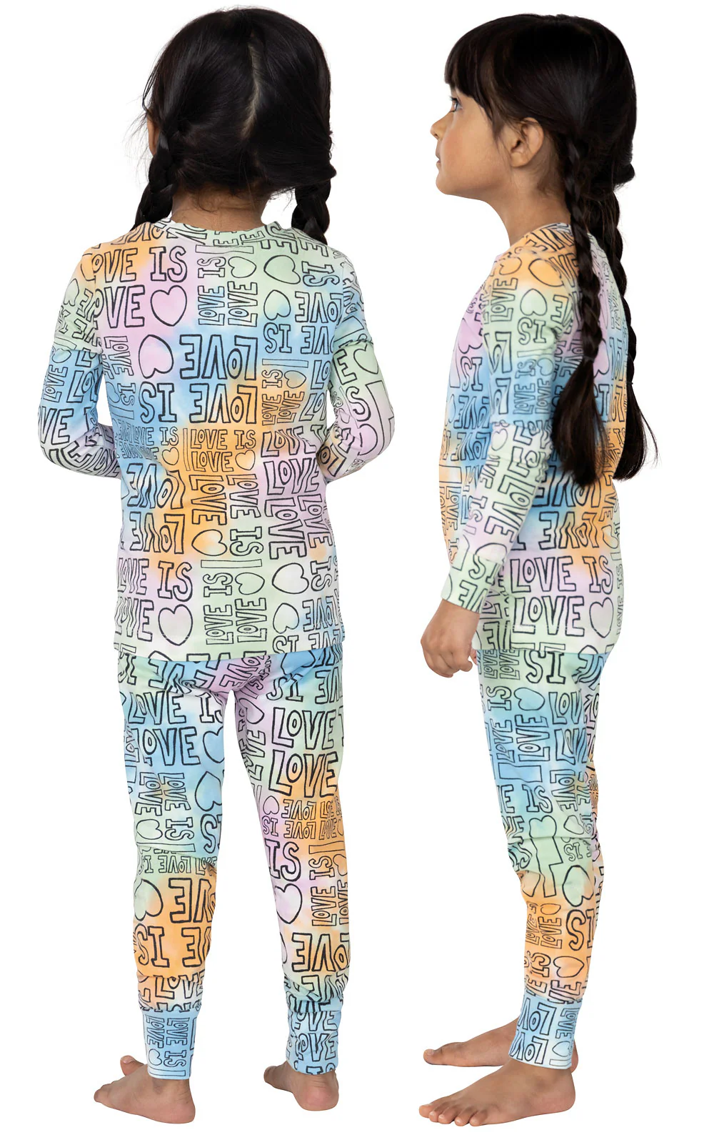 Love is Love Unisex Kids Pajamas - Final Sale - Image 2