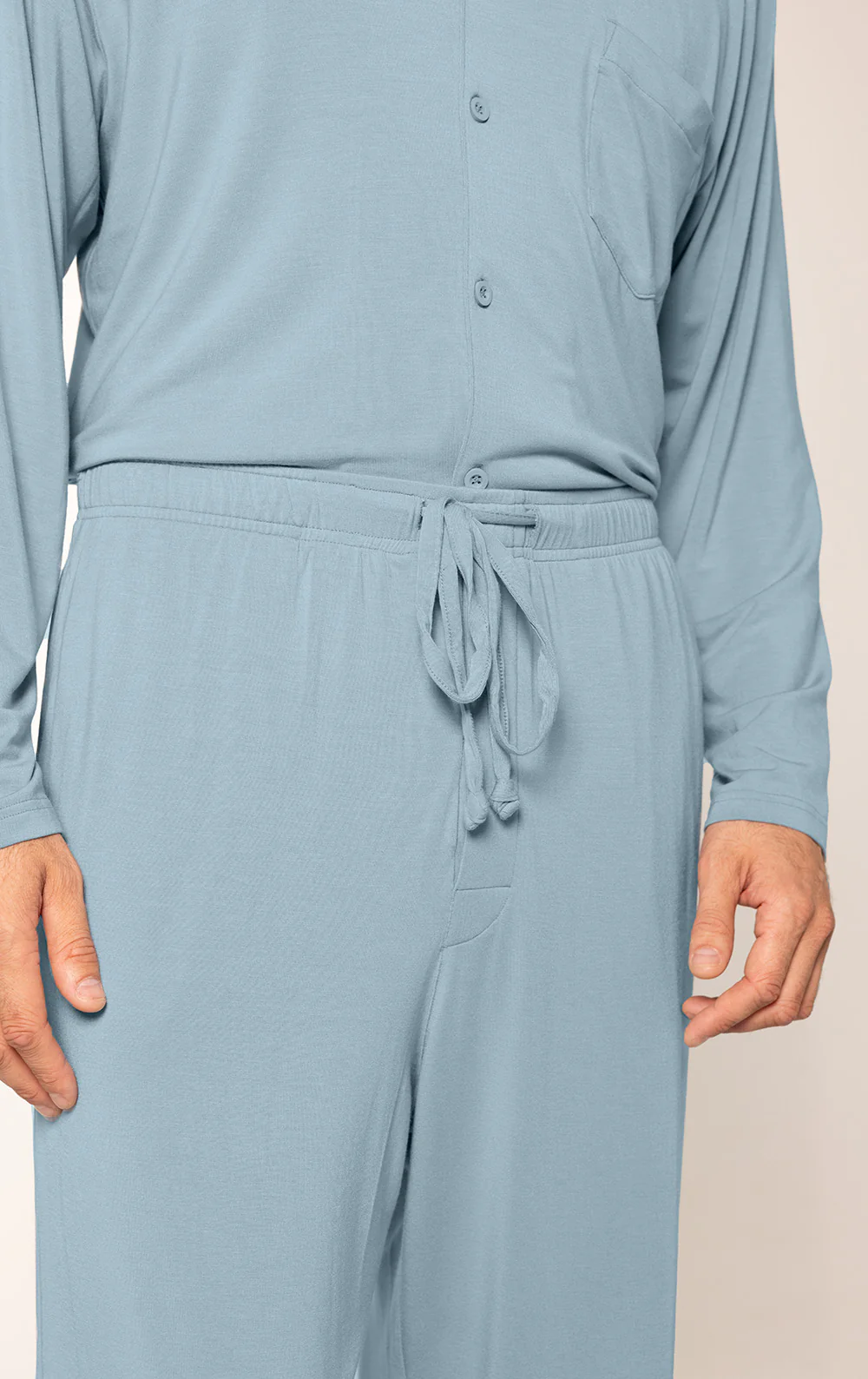 Men's Consciously Cozy Long Sleeve Button Front PJ - Couples #3 - Image 7