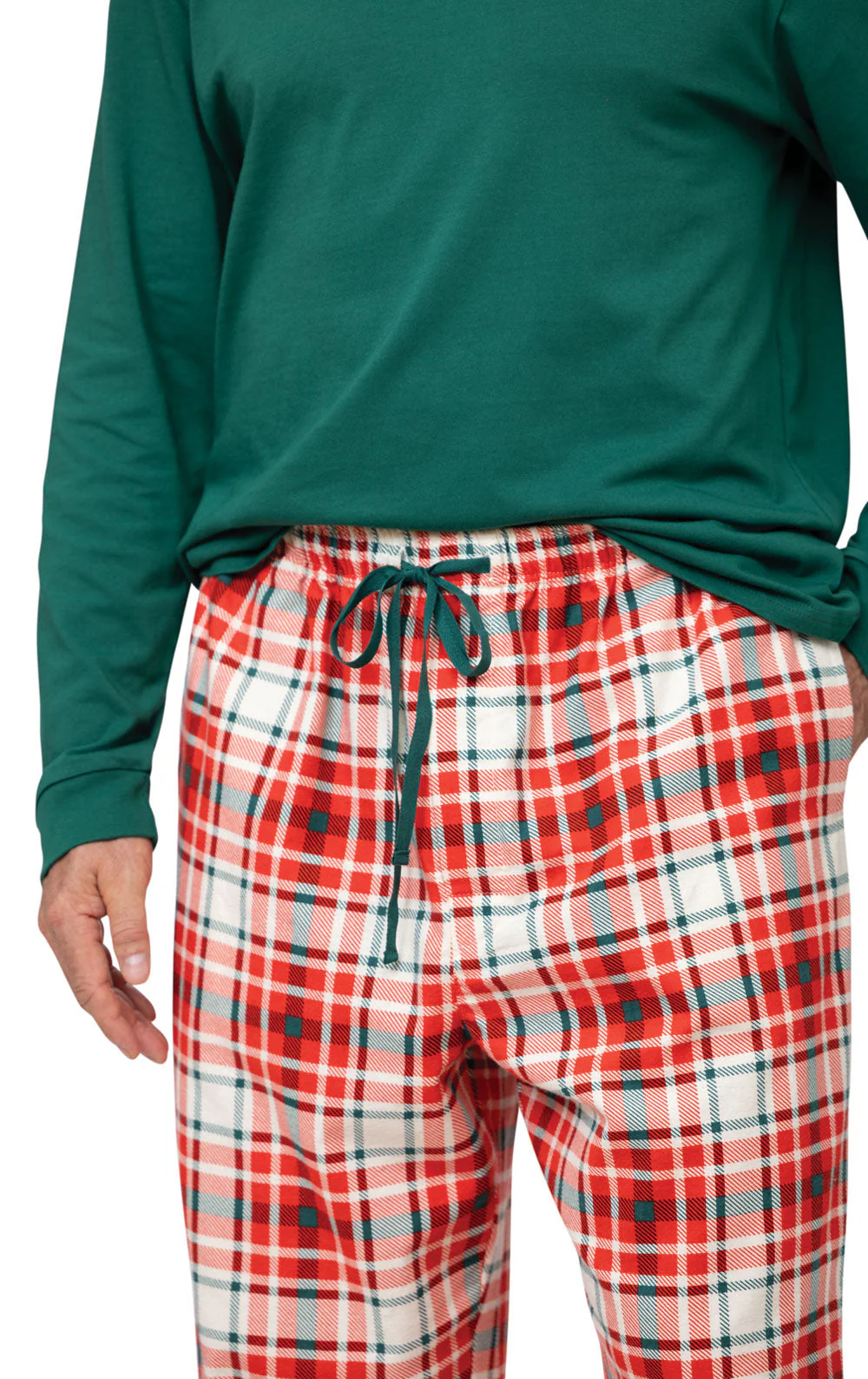 Modern Plaid Pullover Men's Pajamas - Pet & Owner - Image 5