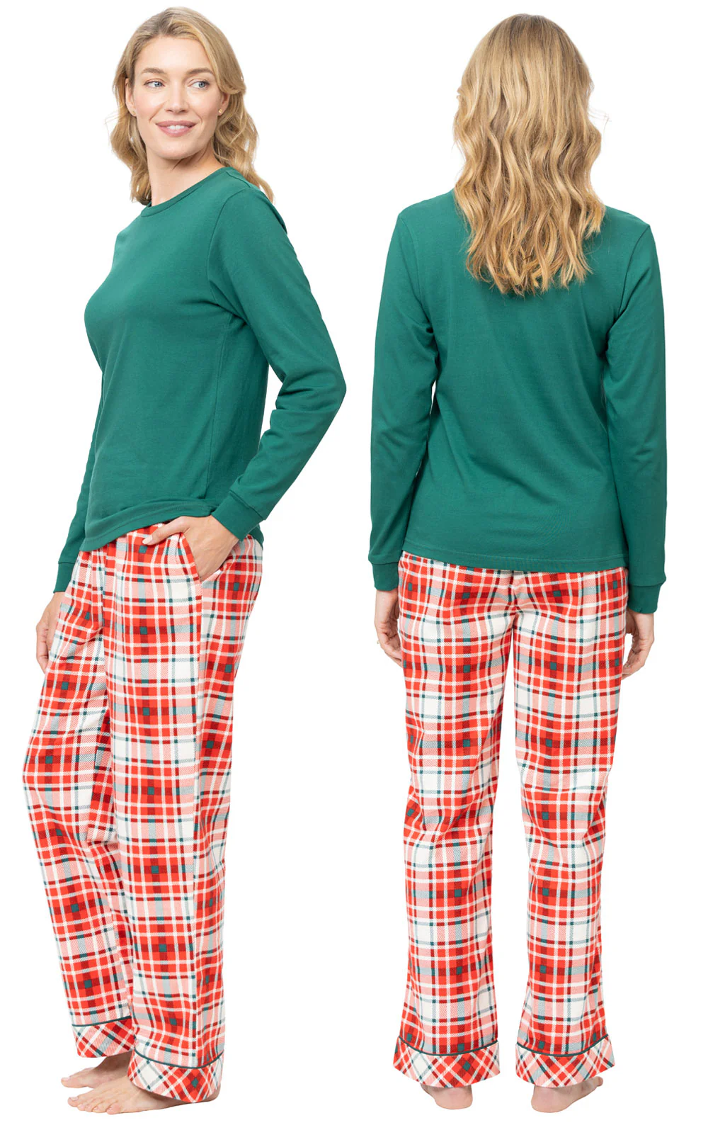 Modern Plaid Pullover Pajamas - Image 6
