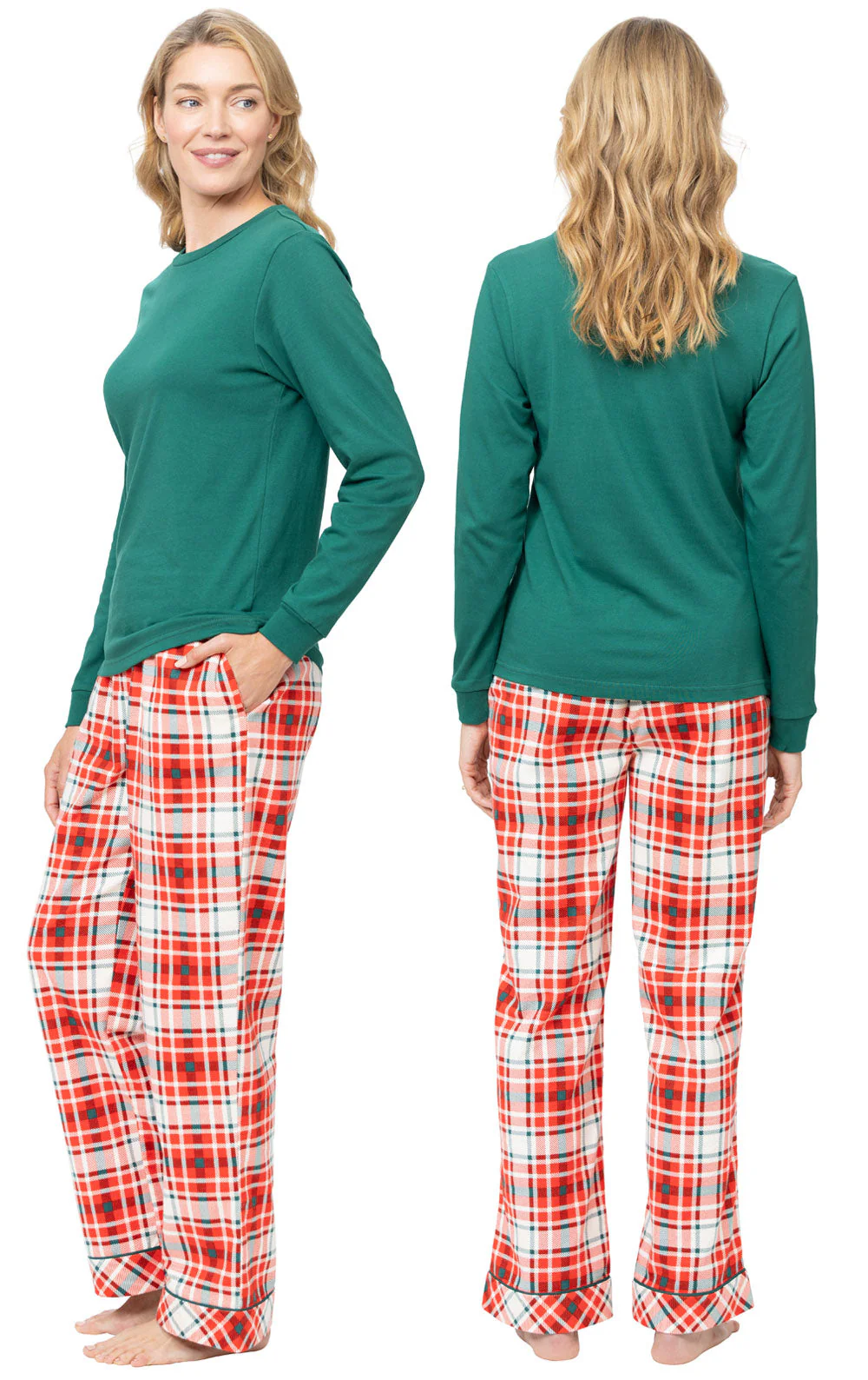 Modern Plaid Pullover Pajamas - Couples - Image 6