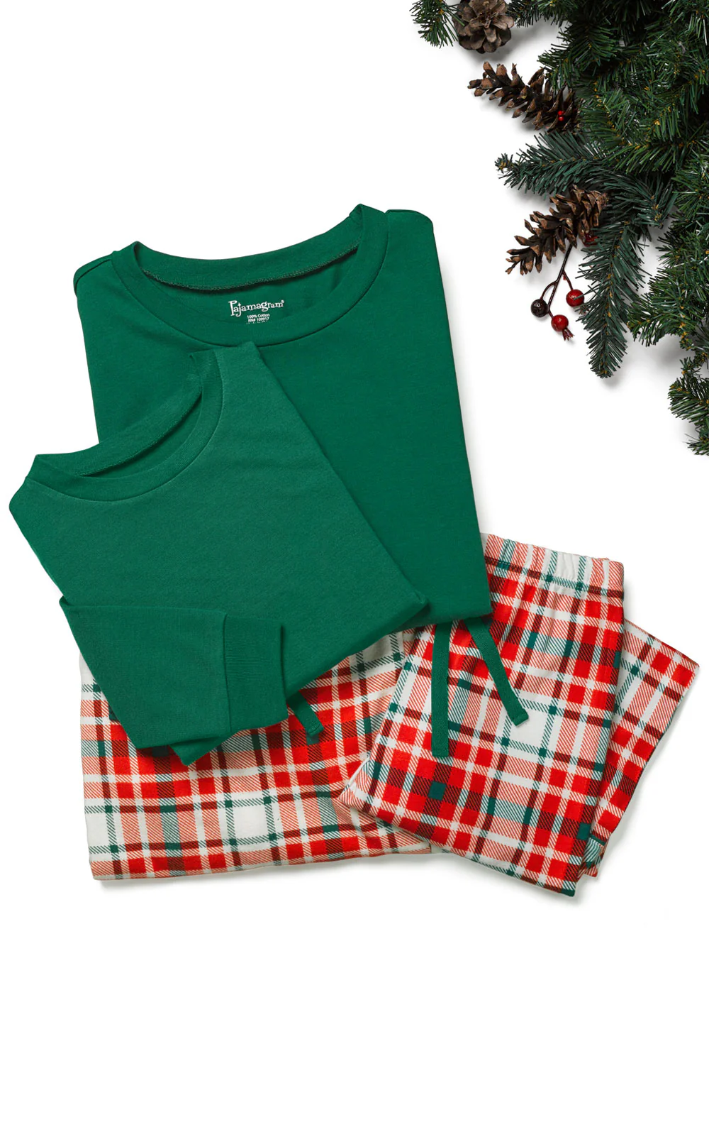 Modern Plaid Pullover Unisex Kids Pajamas - Image 4
