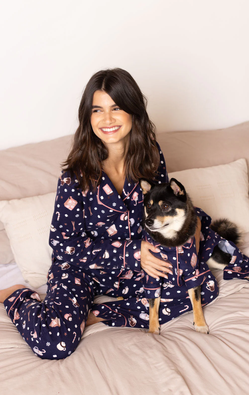 Mugs & Kisses Flannel Button-Front Matching Pet & Owner Pajamas - Image 4