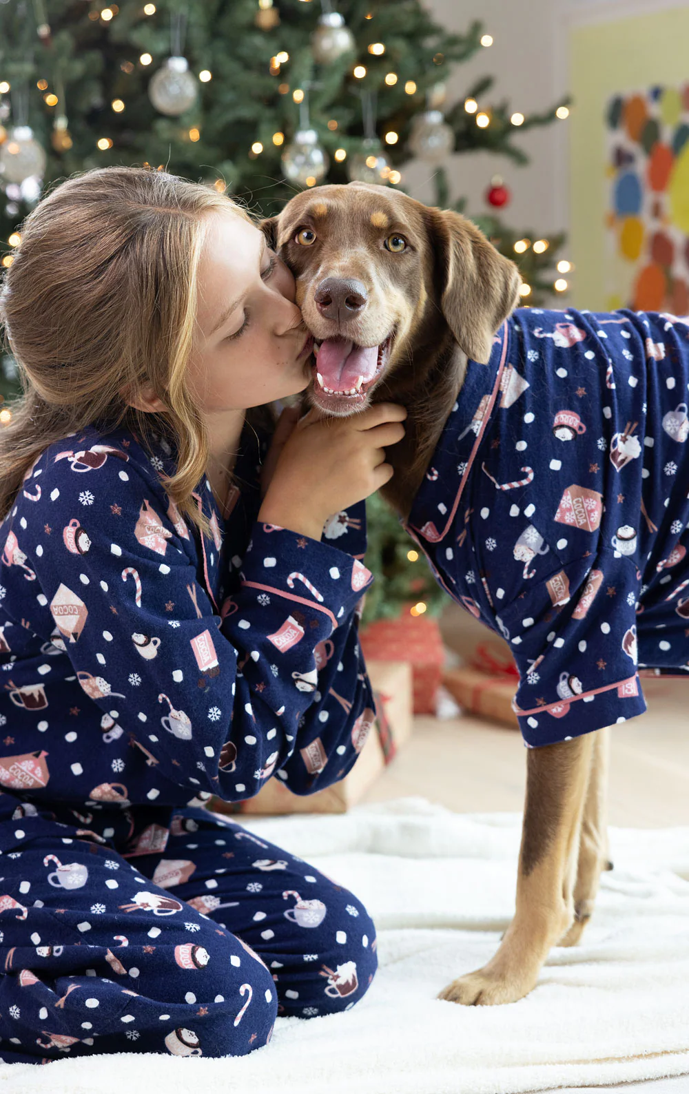 Mugs & Kisses Flannel Button-Front Matching Pet & Owner Pajamas - Image 7